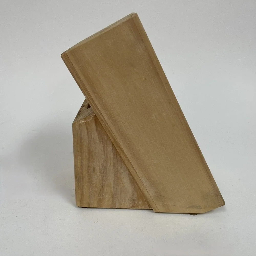 Wooden Knife Block 7 Slots 4 1/8